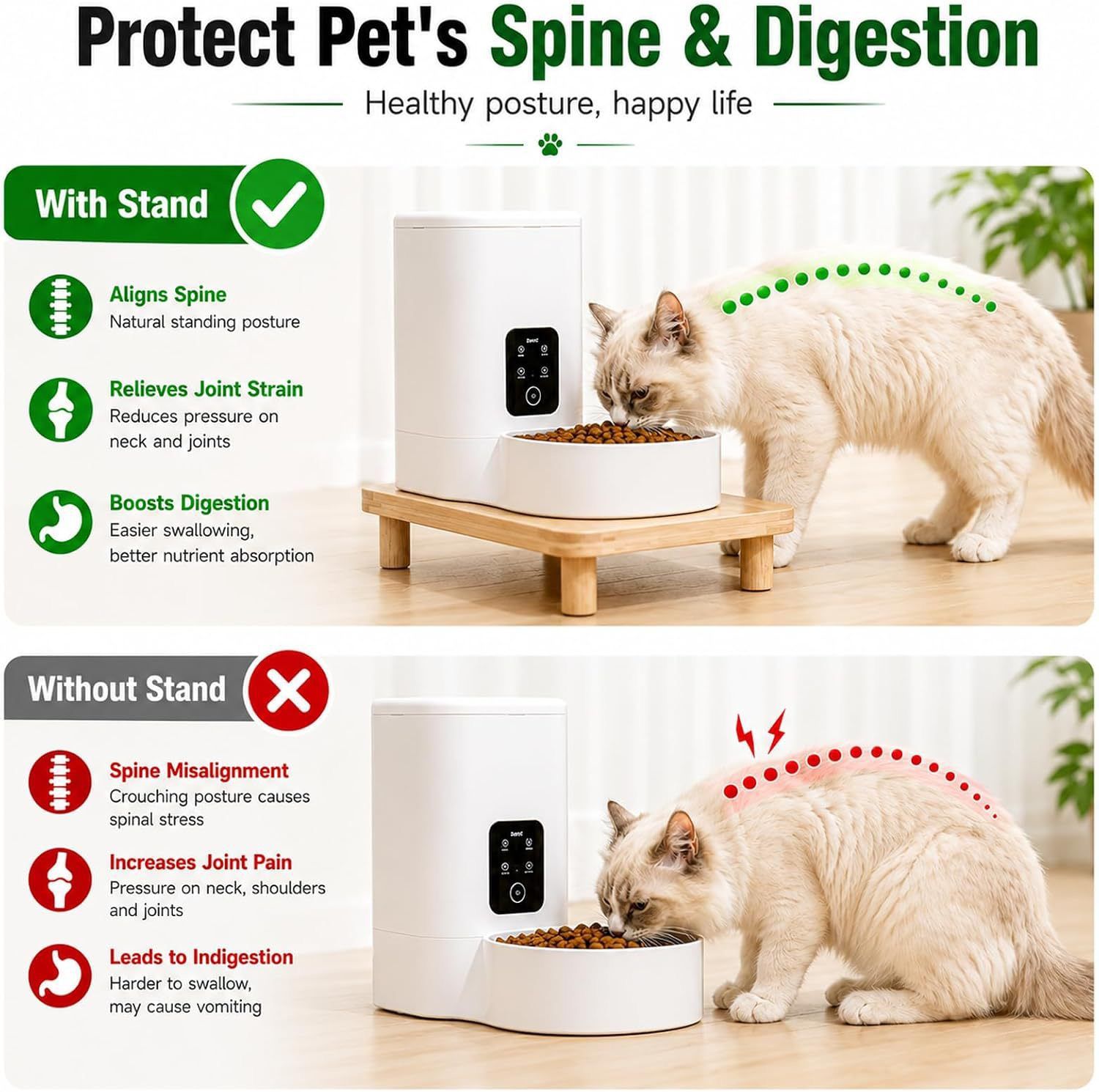 Elevate Your Pet’s Dining Experience with a Natural Pine Wood Feeder Stand view 8