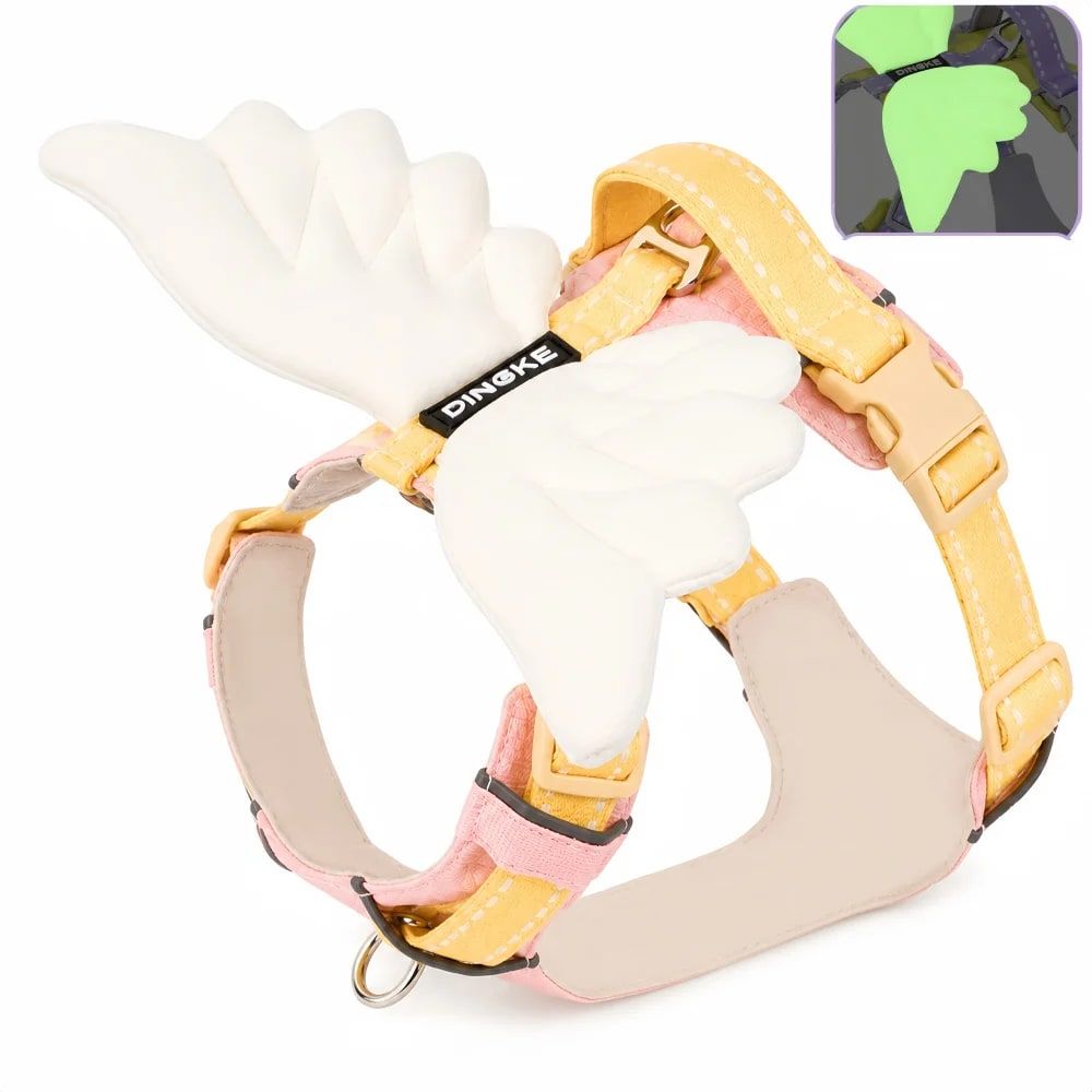 Adorable Angel Wings Dog Harness with Glowing 3D Luminous Design — image 1