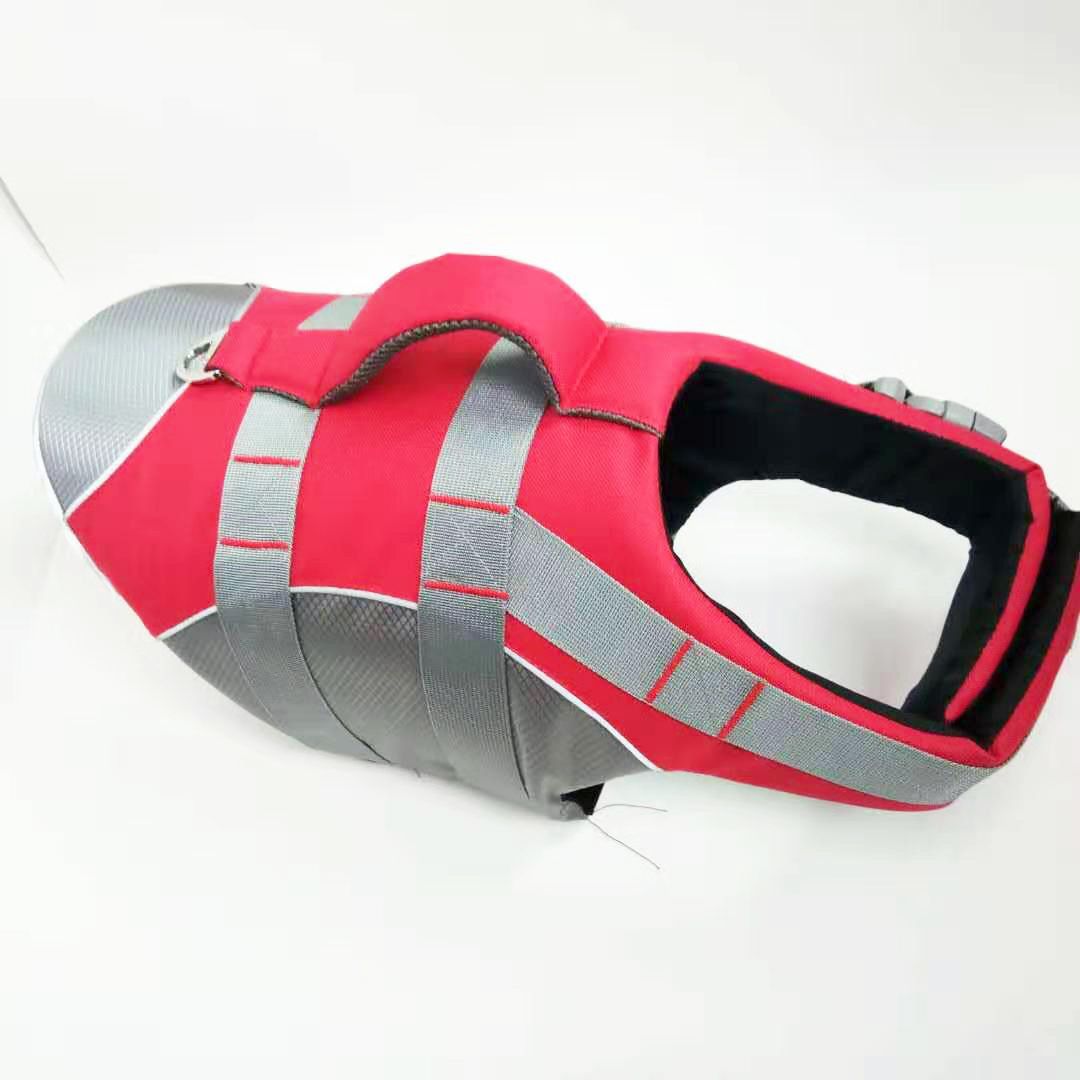 Dog Life Jacket Pet Swim Vest with Rescue Handle Reflective Strips Adjustable view 9