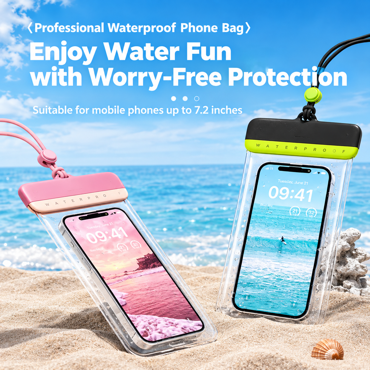 Waterproof Phone Pouch with Adjustable Lanyard view 7