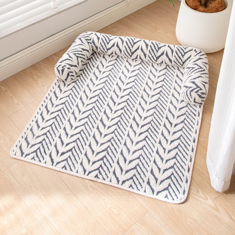 Ultra-Soft Plush Pet Sofa Bed with Bolster Support