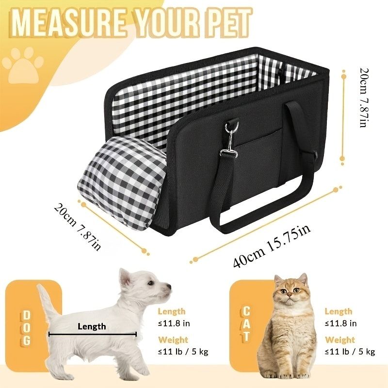 Portable Pet Car Seat for Small Dogs & Cats view 4