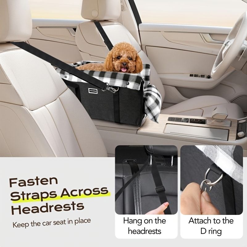 Portable Pet Car Seat for Small Dogs & Cats view 6