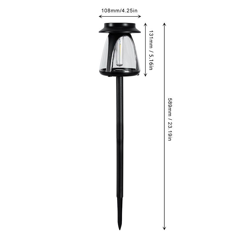 Vintage Solar Garden Lamp with A-Grade Monocrystalline Panel view 2