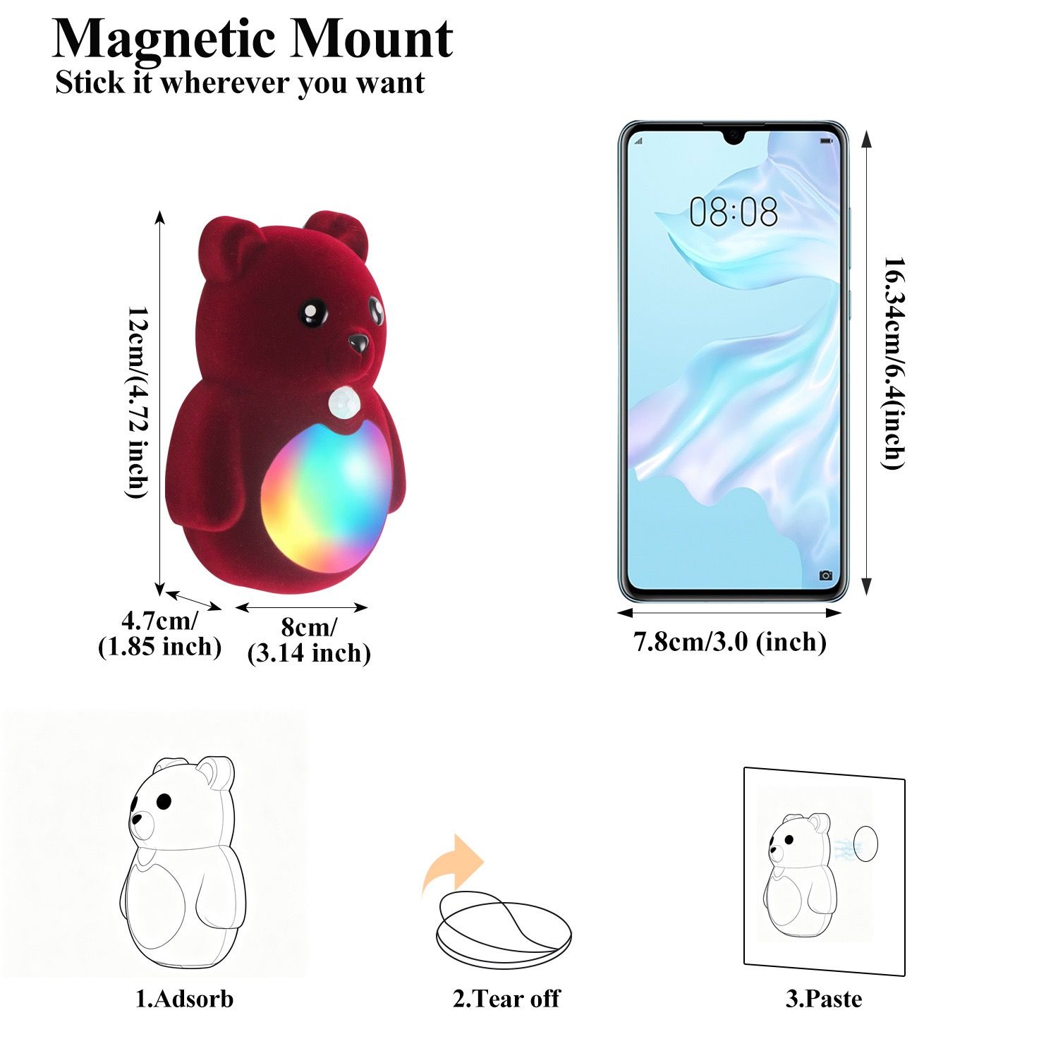 Cartoon Bear Motion Sensor Night Light view 2