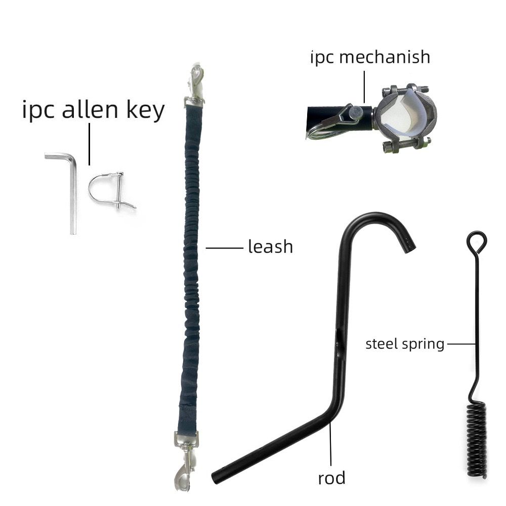 Ride with Your Best Friend: Durable Steel Bike Dog Leash with Shock-Absorbing view 3