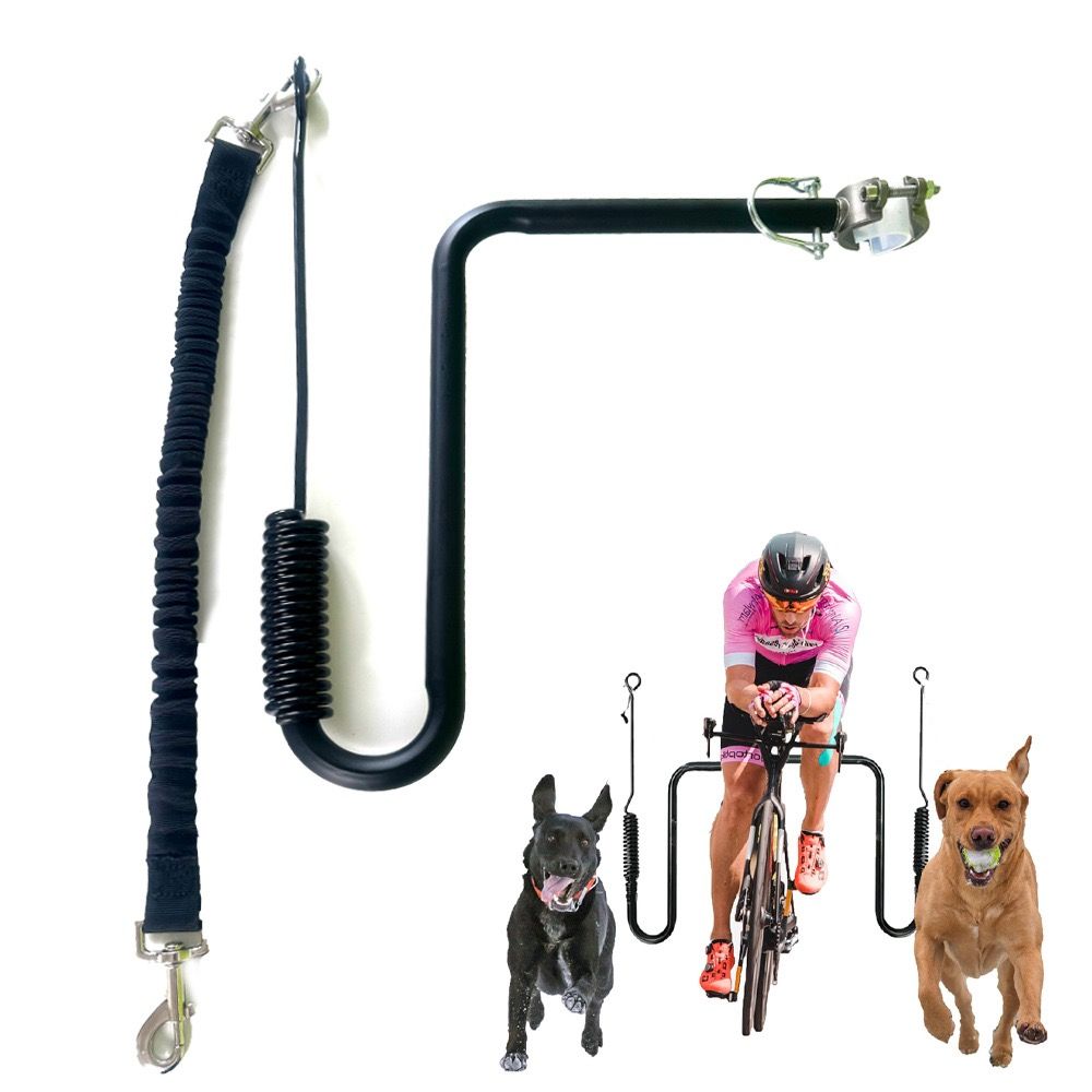 Ride with Your Best Friend: Durable Steel Bike Dog Leash with Shock-Absorbing view 4