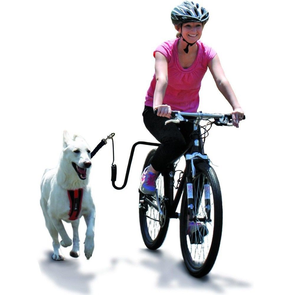 Ride with Your Best Friend: Durable Steel Bike Dog Leash with Shock-Absorbing view 6