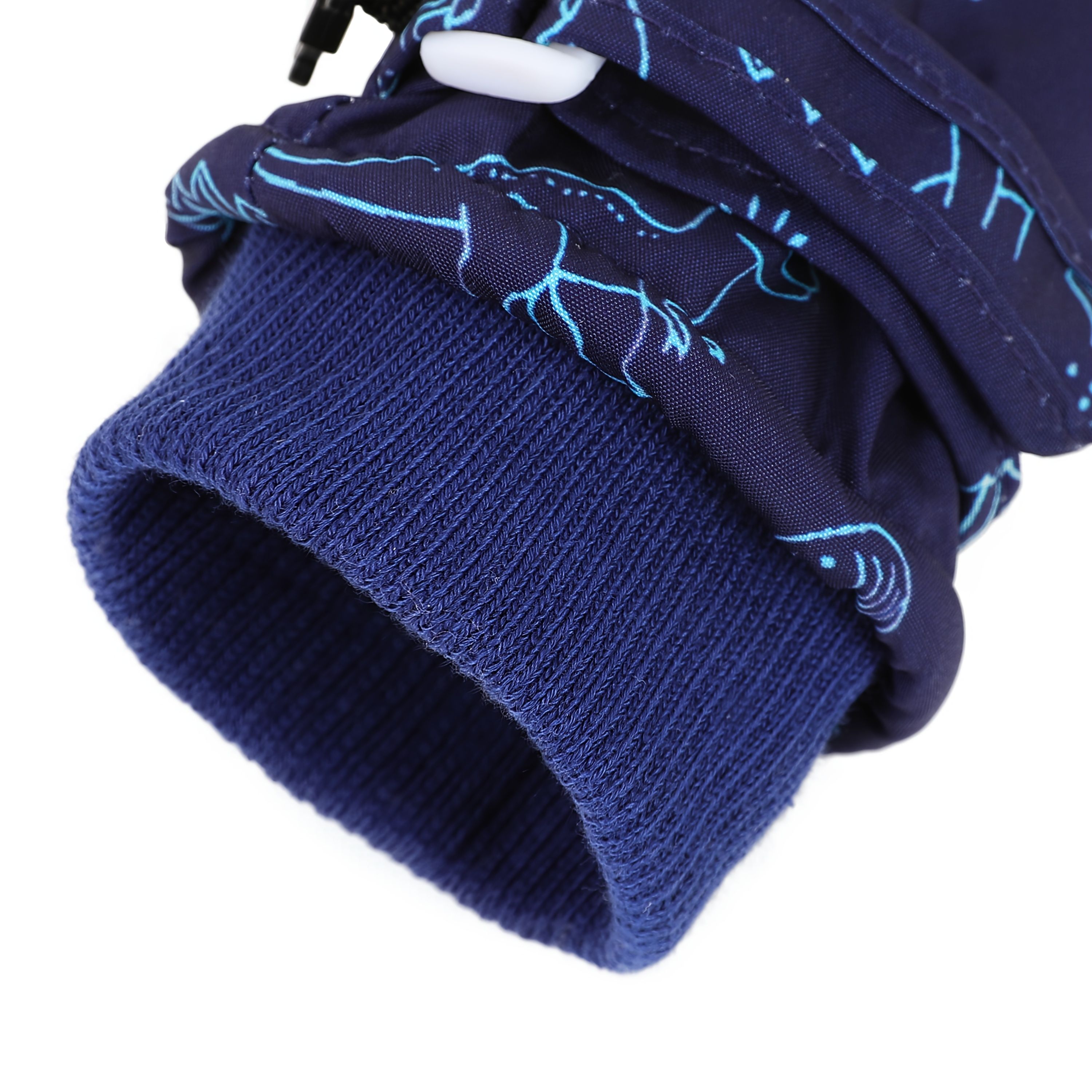 Kids' Dinosaur Patterned Warm Ski Mittens with Waterproof Shell view 5