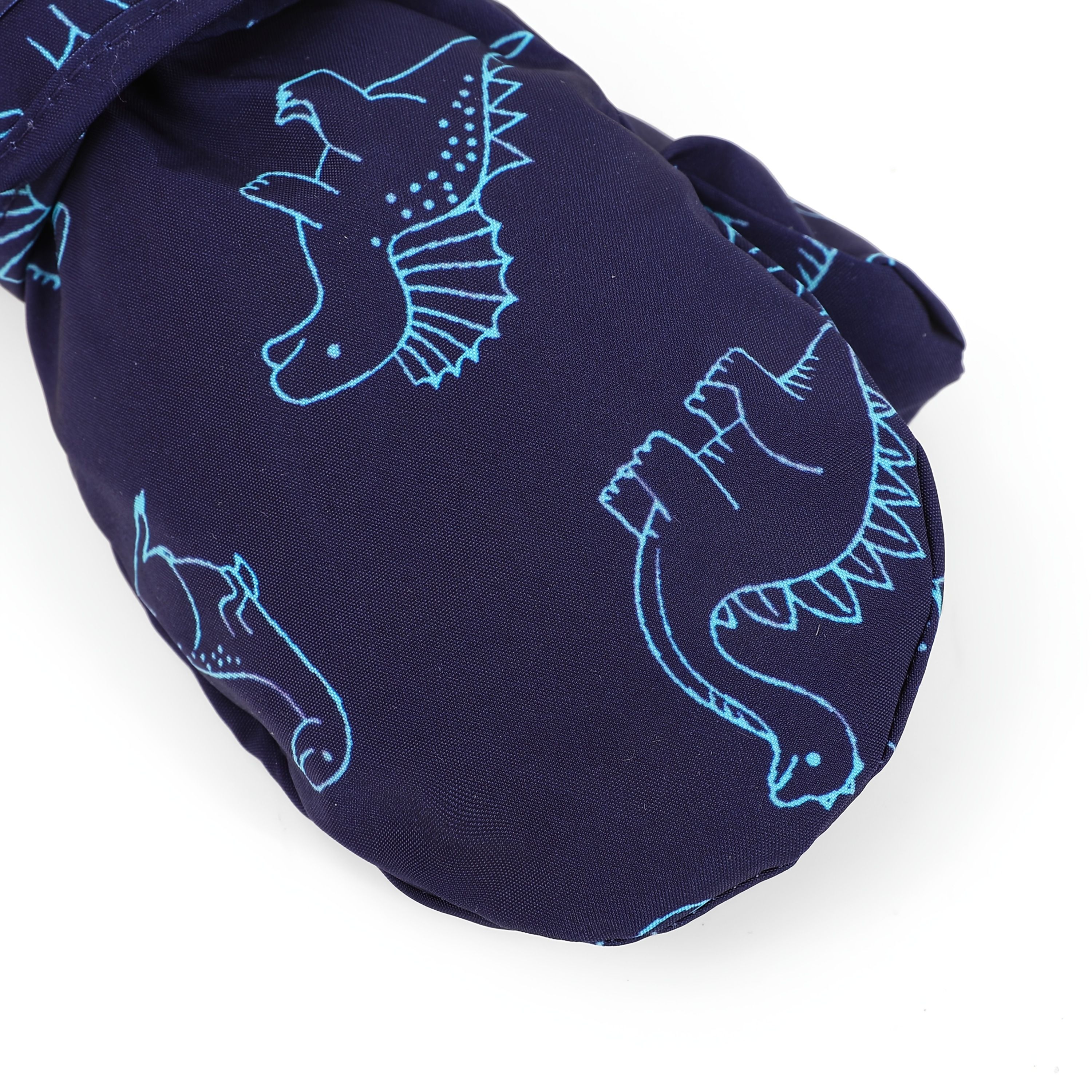 Kids' Dinosaur Patterned Warm Ski Mittens with Waterproof Shell view 4