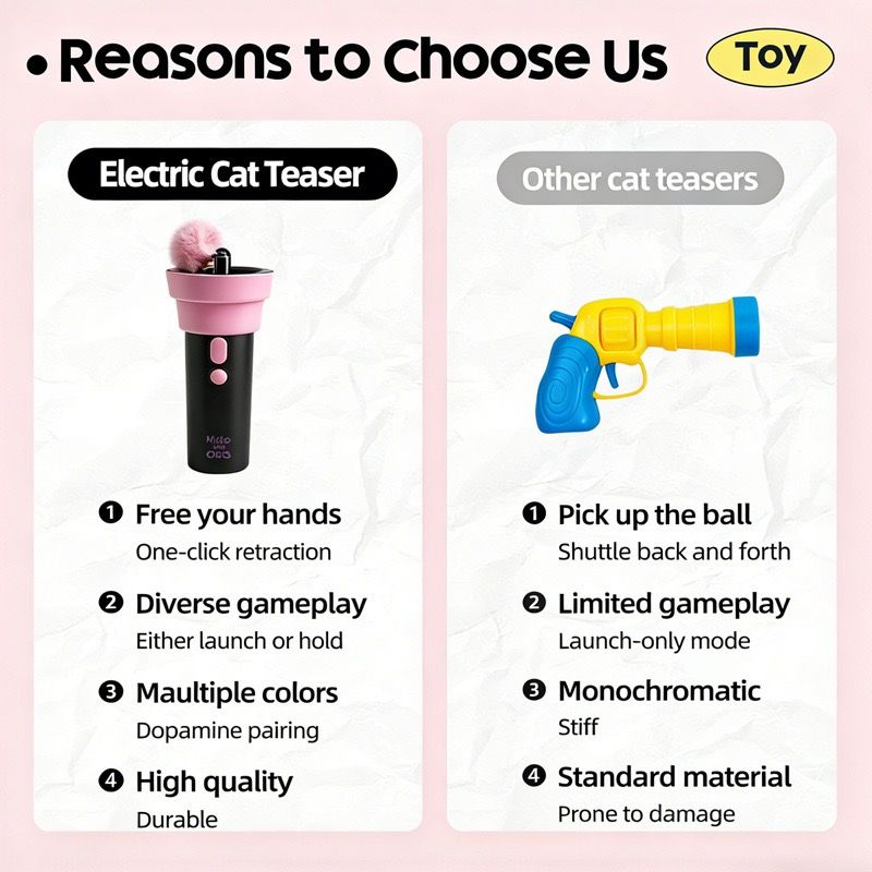 Interactive Electric Cat Fishing Toy with Retractable Feather Wand view 5