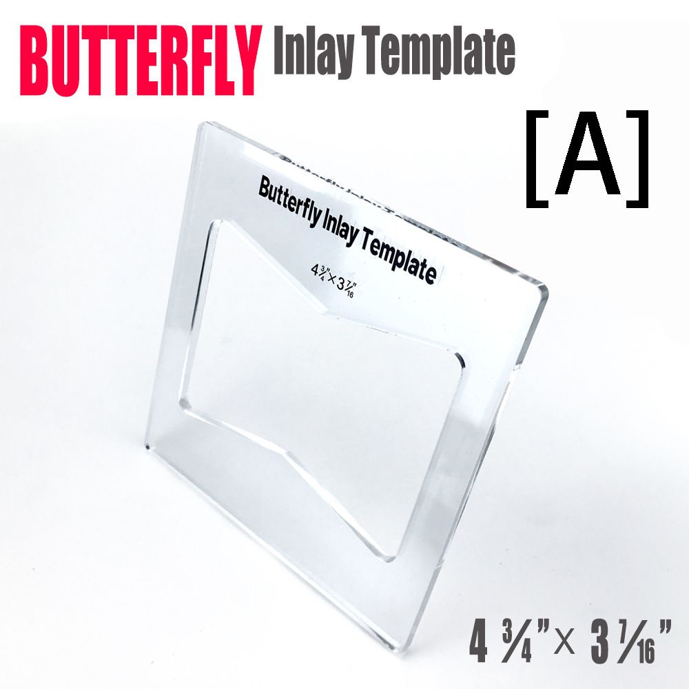 Transparent Acrylic Butterfly Inlay Template Router Jig for Woodworking view 9