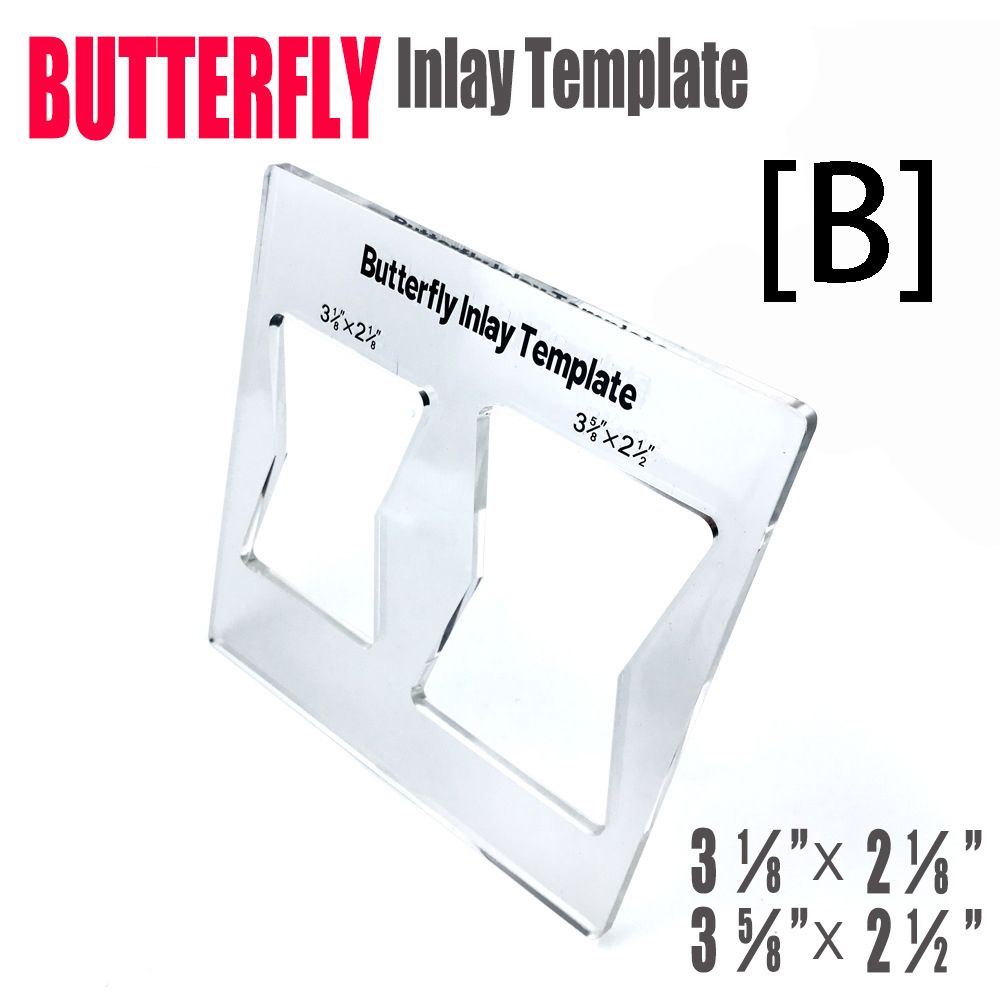 Transparent Acrylic Butterfly Inlay Template Router Jig for Woodworking view 10