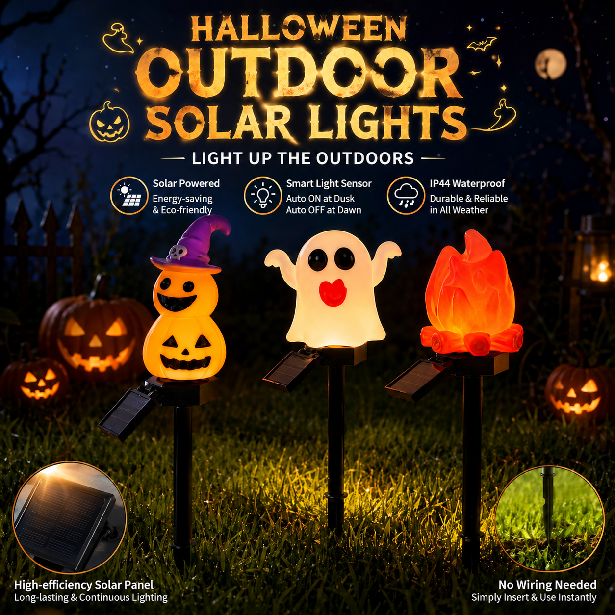 Halloween Solar Pathway Lights Set view 3