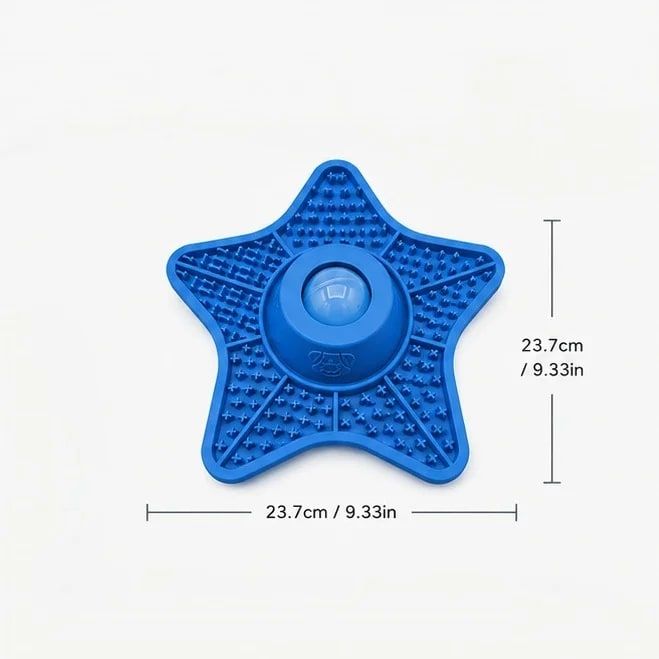 Innovative Two-in-One Star-Shaped Slow Feeder Lick Mat for All Breeds of Dogs