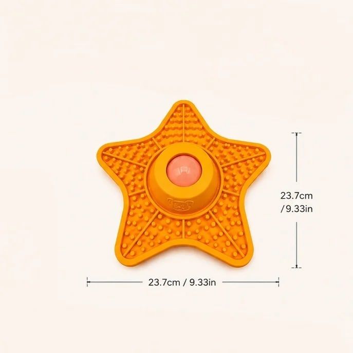Innovative Two-in-One Star-Shaped Slow Feeder Lick Mat for All Breeds of Dogs