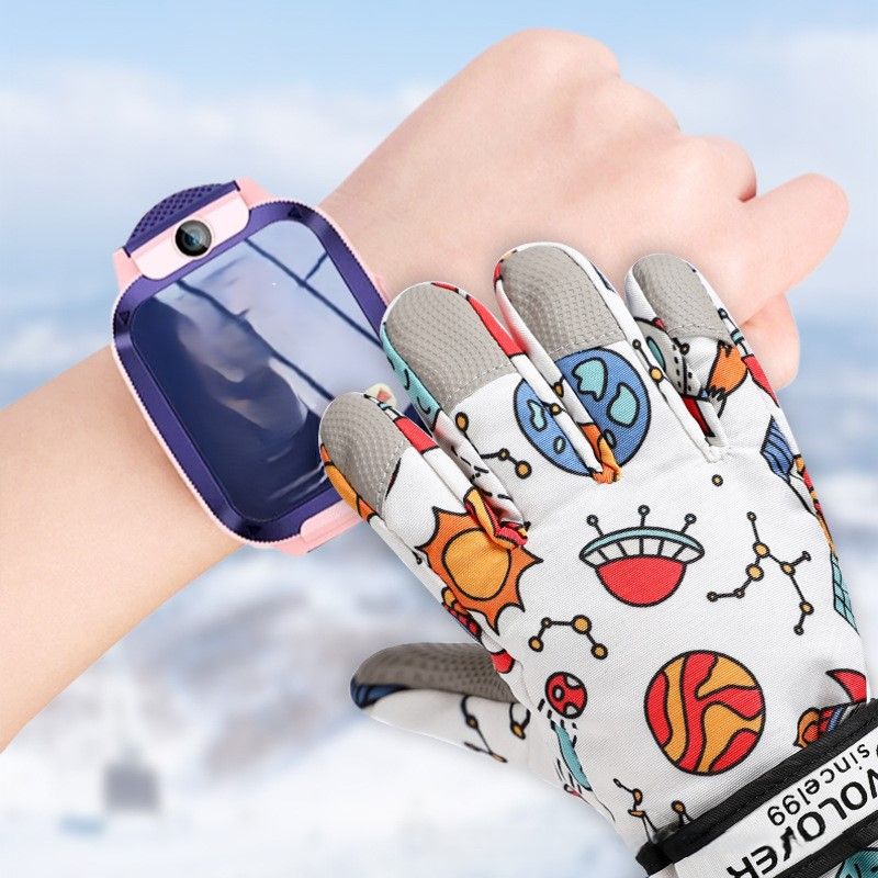 Waterproof Winter Snow Gloves for Kids with Touchscreen view 4