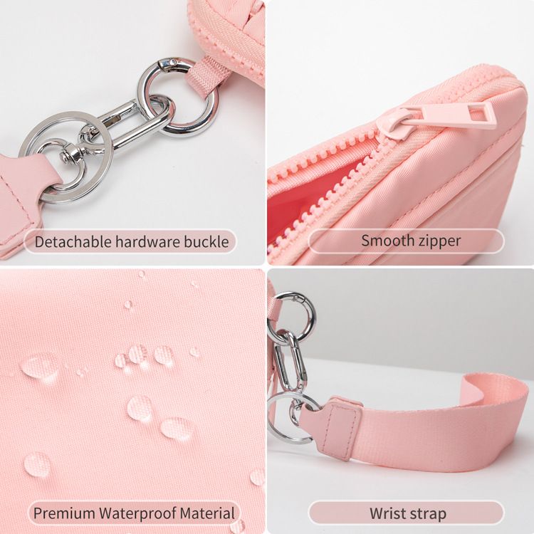 Waterproof Oxford Wristlet Wallet Card Holder with Detachable Wrist Strap view 8