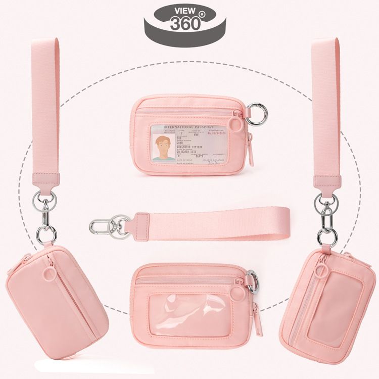 Waterproof Oxford Wristlet Wallet Card Holder with Detachable Wrist Strap view 4