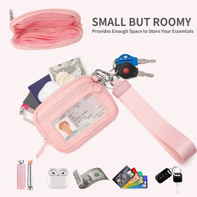 Waterproof Oxford Wristlet Wallet Card Holder with Detachable Wrist Strap view 7