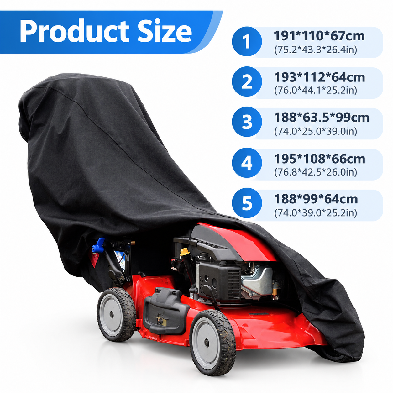 Protective Cover for Push Lawn Mower view 2