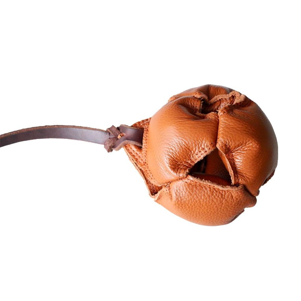 Interactive Leather Chew Ball for Dogs with Durable Rope Handle – Ideal for view 5