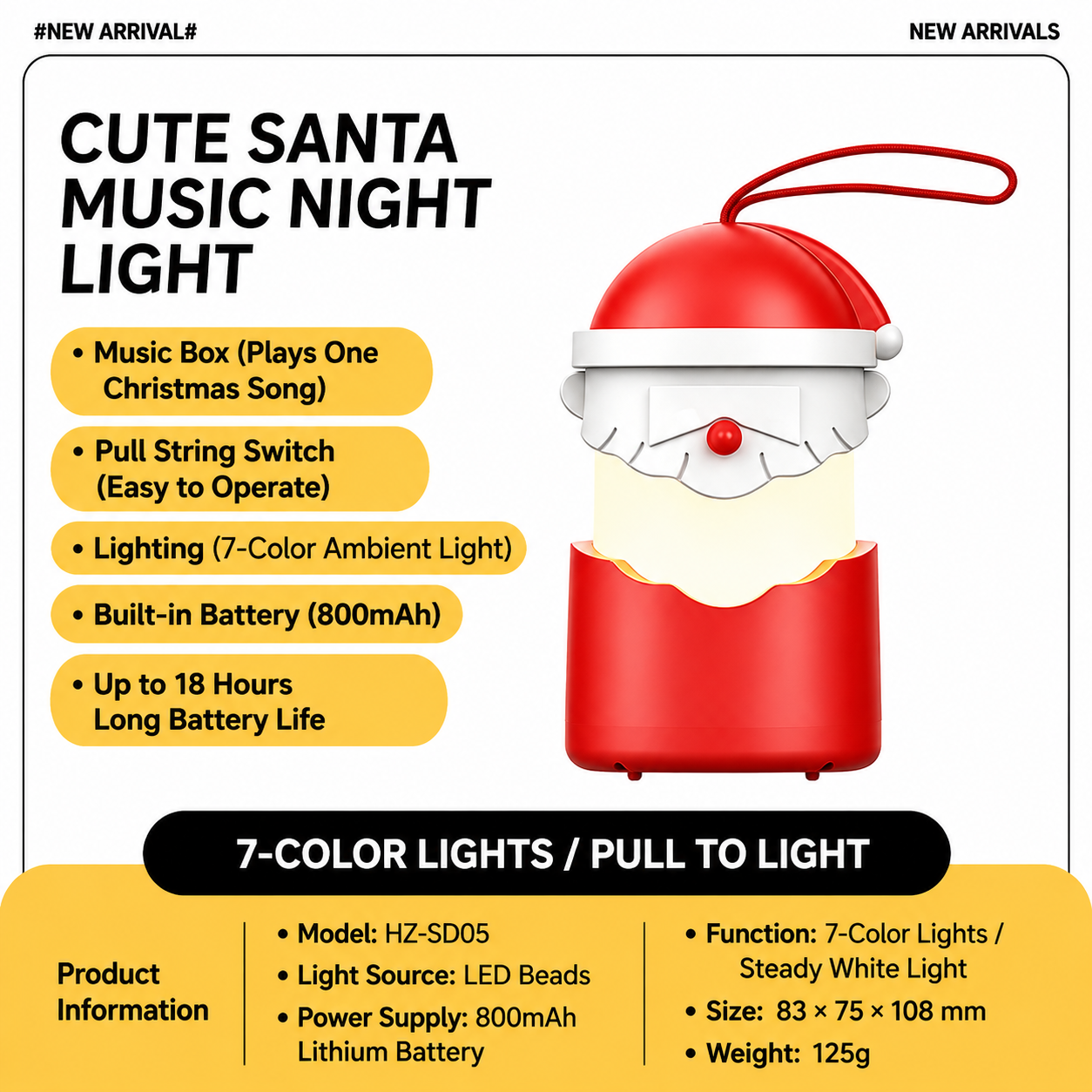 Christmas Music LED Night Light Lantern view 13
