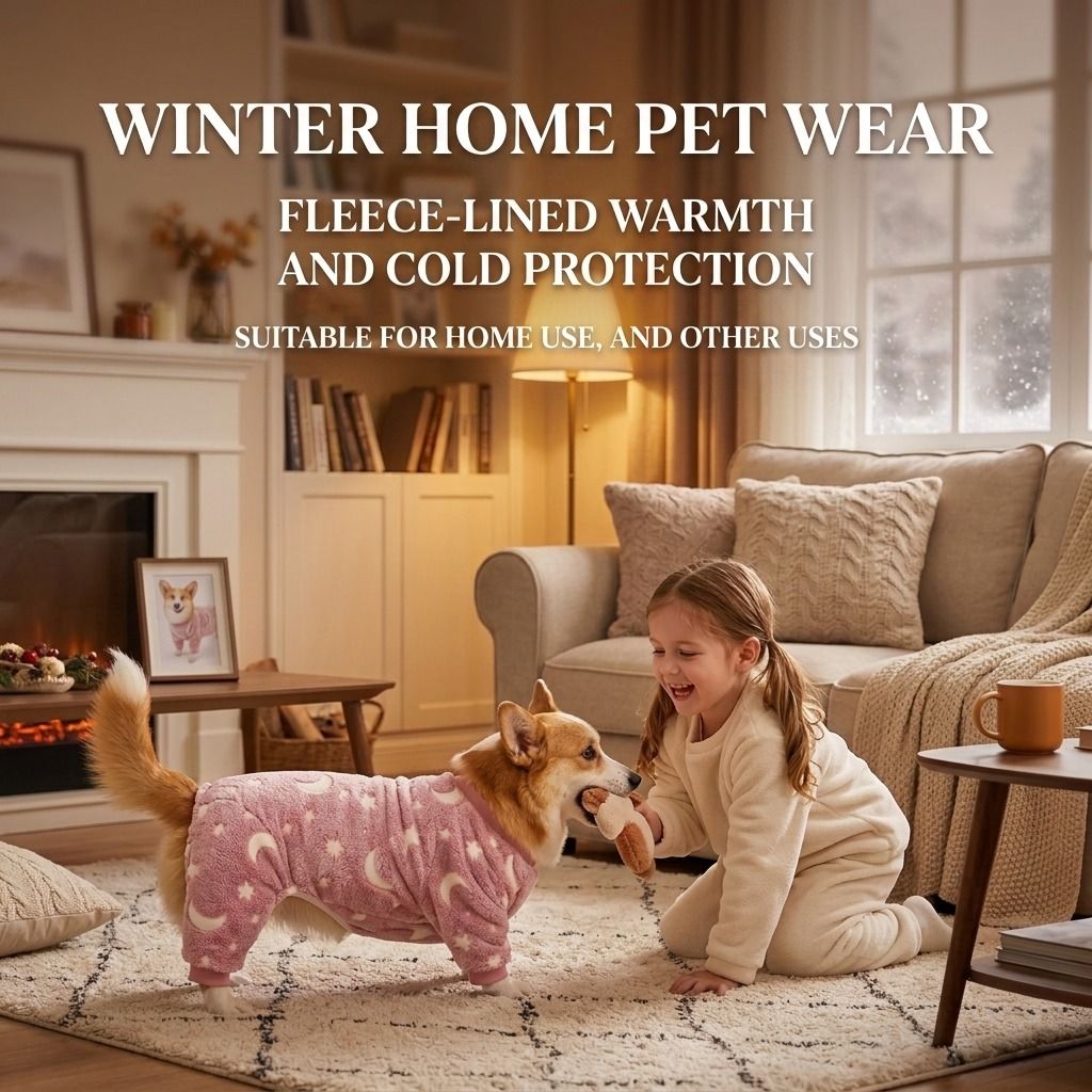 Cozy Winter Pet Fleece Four-Legged Bodysuit view 6