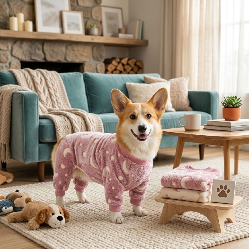 Cozy Winter Pet Fleece Four-Legged Bodysuit view 3