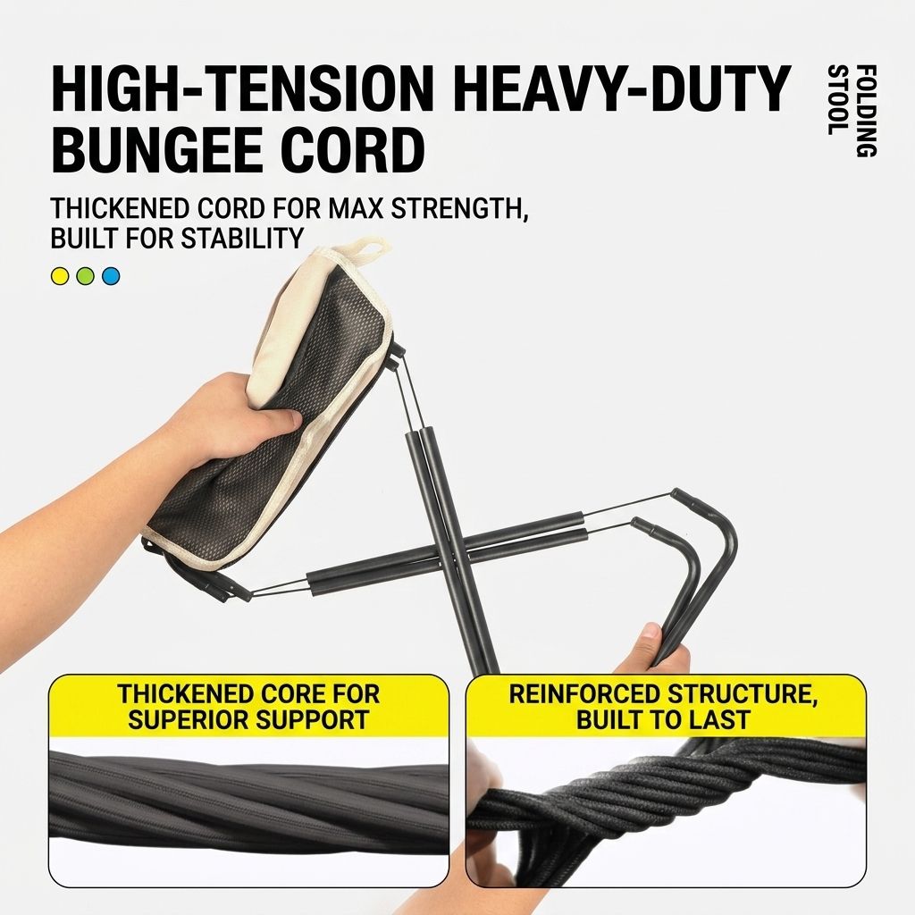 Ultra-Portable Folding Stool with Crossbody Storage Bag – Heavy-Duty Carbon view 9