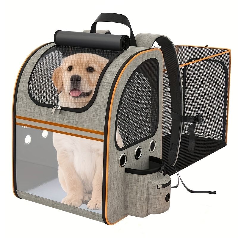 Foldable Expandable Pet Carrier Backpack for Cats and Small Dogs view 2