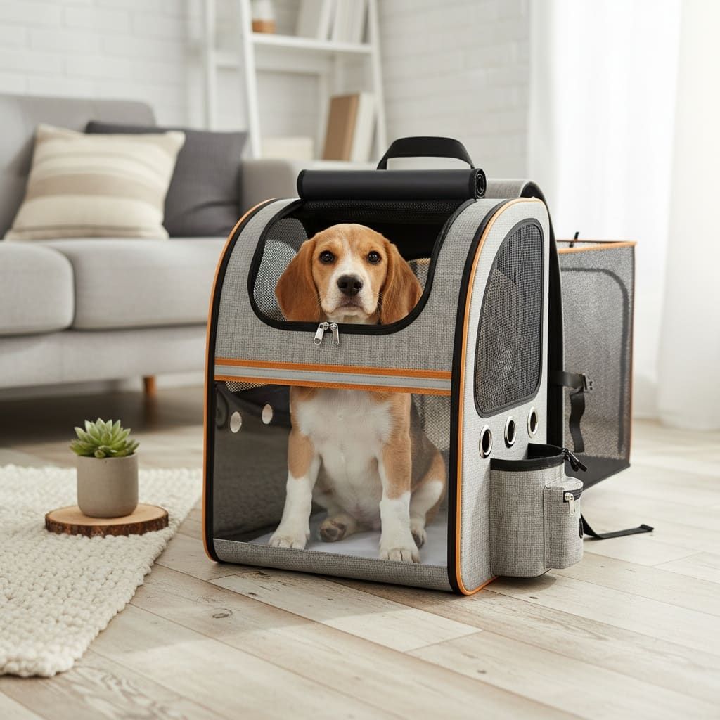 Foldable Expandable Pet Carrier Backpack for Cats and Small Dogs view 10