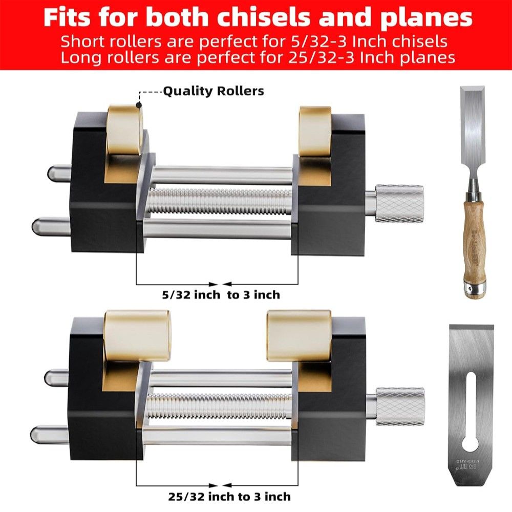 Adjustable Honing Guide Tool Set for Woodworking Chisels and Plane Blades with view 7
