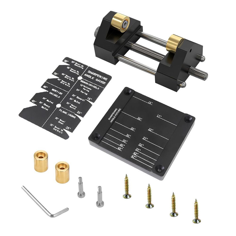 Adjustable Honing Guide Tool Set for Woodworking Chisels and Plane Blades with view 11