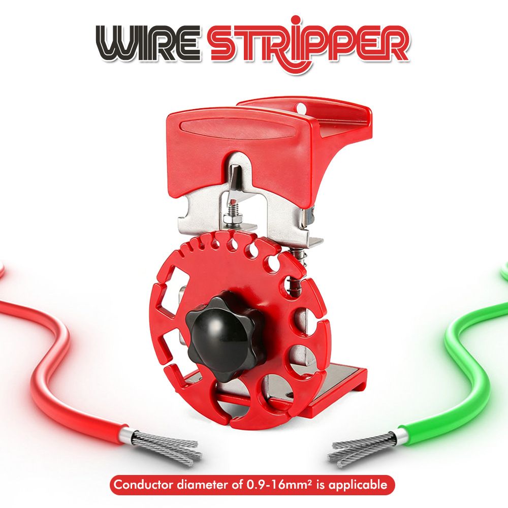 Manual Wire Stripper Tool with Adjustable Blade and Multi-Hole Rotary Dial for view 4
