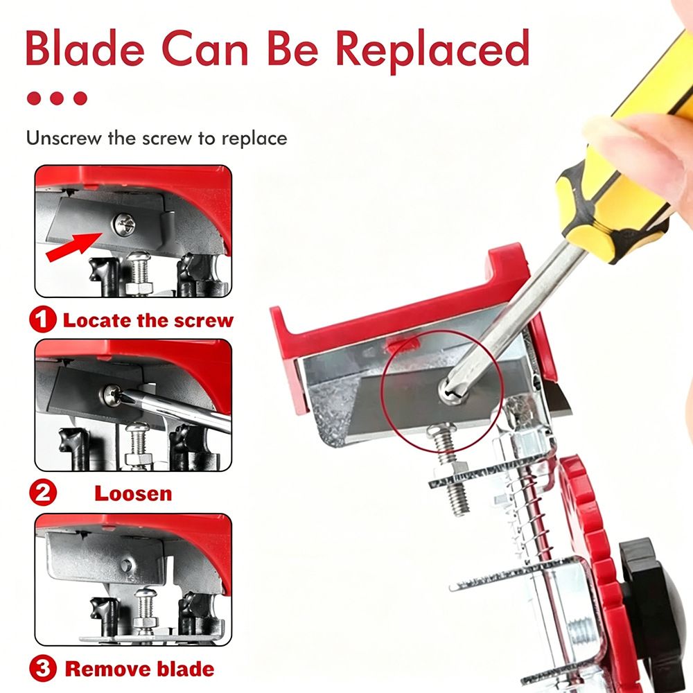 Manual Wire Stripper Tool with Adjustable Blade and Multi-Hole Rotary Dial for view 6
