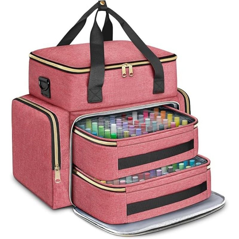 Large Capacity Nail Polish Organizer Bag Double Layer Portable Storage Case — image 1