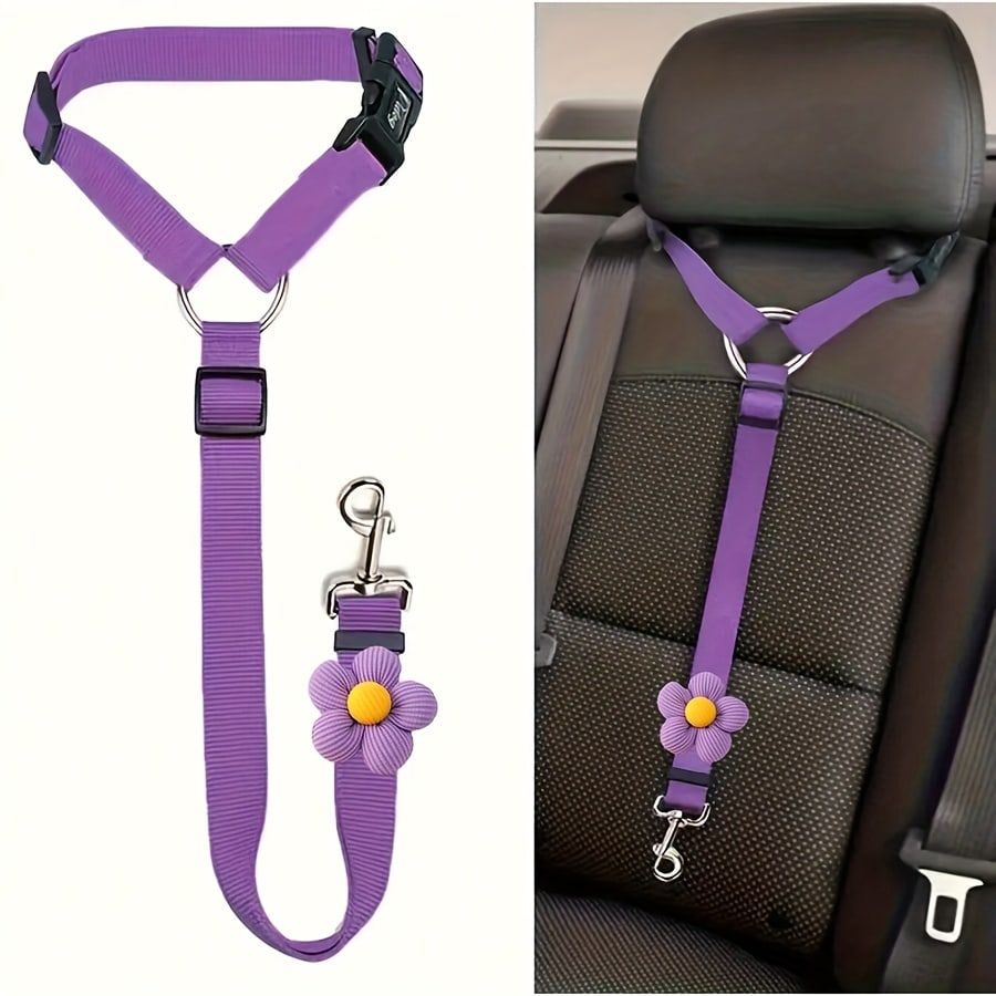 Dog Seat Belt for Car, Pet Car Safety Restraint with Adjustable Straps and view 2
