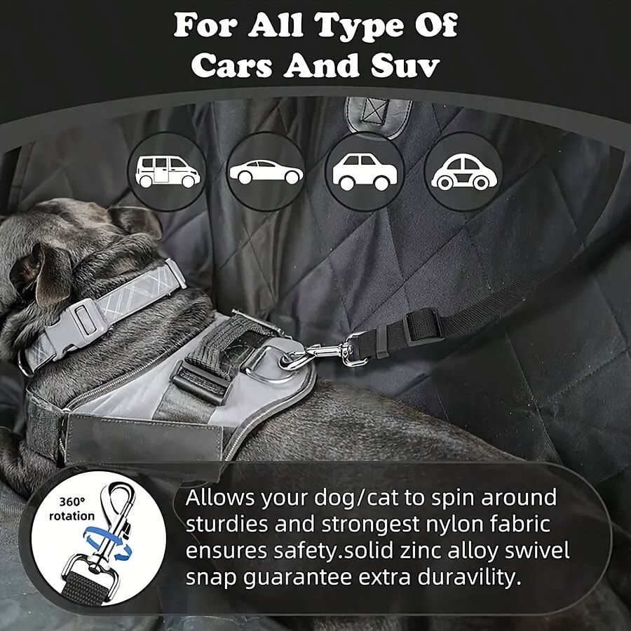 Dog Seat Belt for Car, Pet Car Safety Restraint with Adjustable Straps and view 5