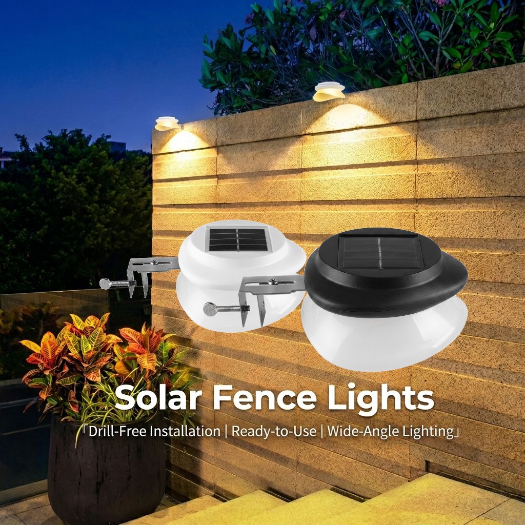 Solar Powered Fence Light with Durable ABS+PC Housing — image 1