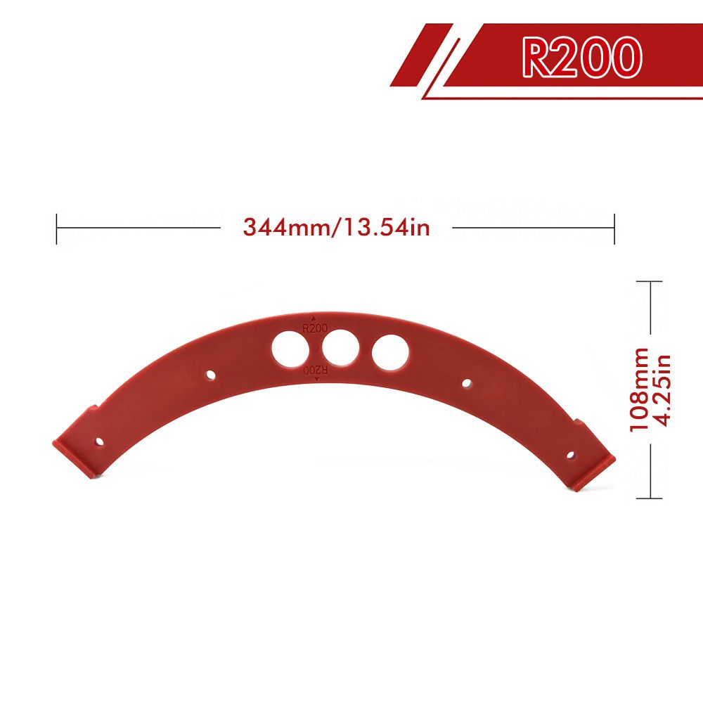 R100-R300 Arc Radius Template Set for Woodworking view 10