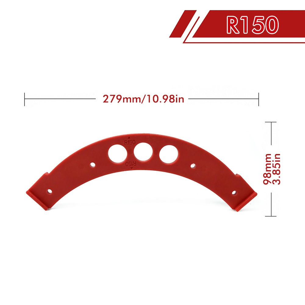 R100-R300 Arc Radius Template Set for Woodworking view 10