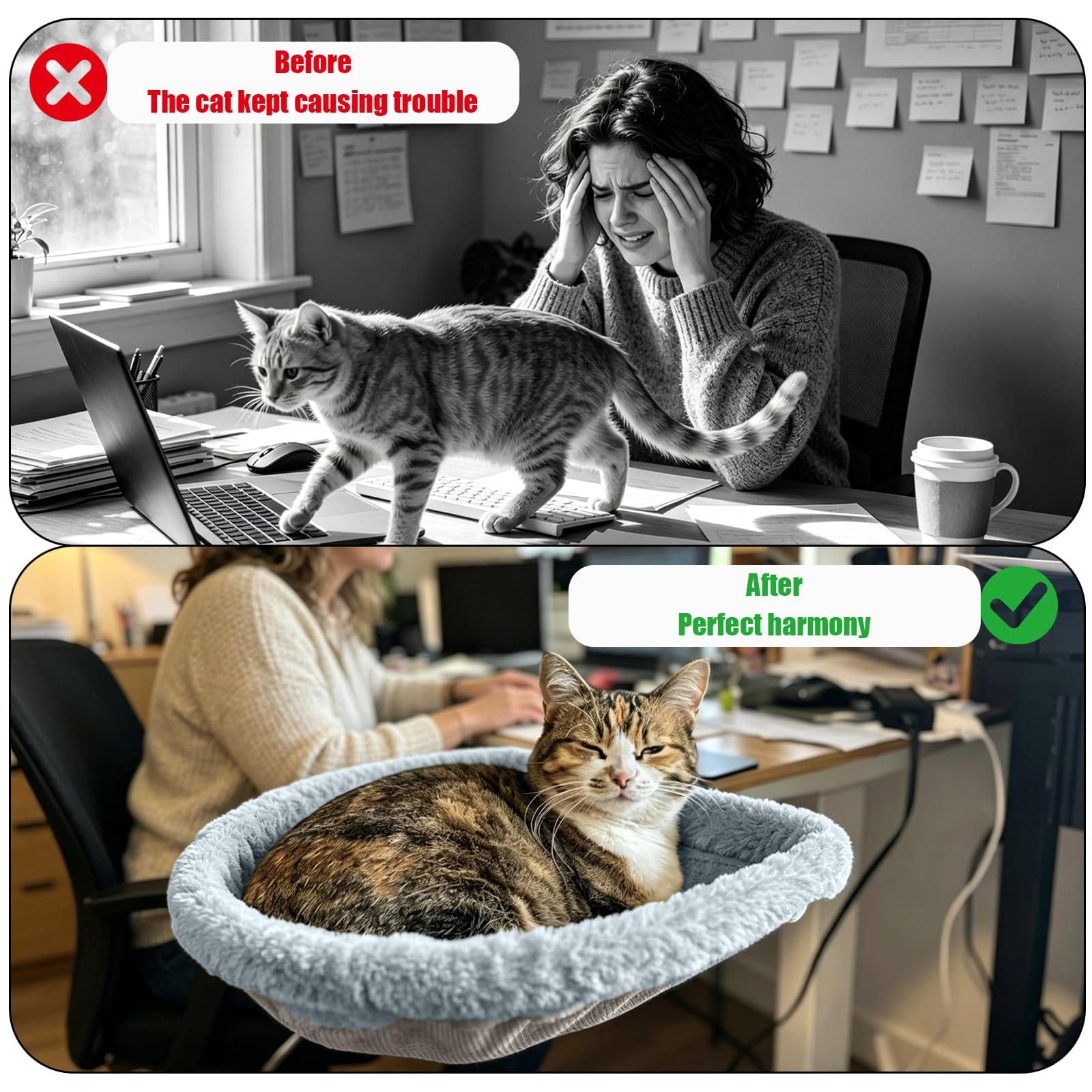 Adjustable Cat Hammock for Desk view 6