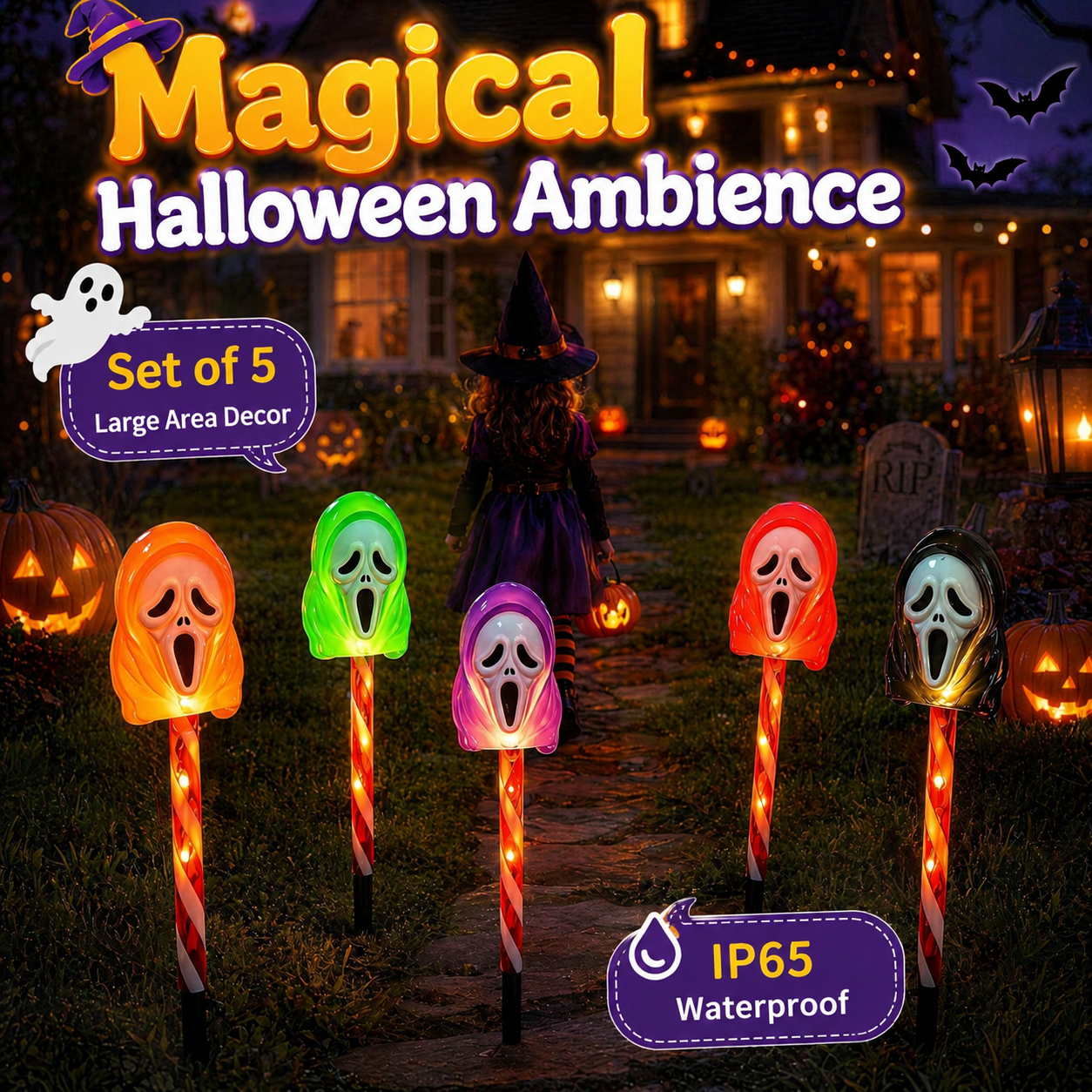 Halloween Solar Ground Stake Lights view 5