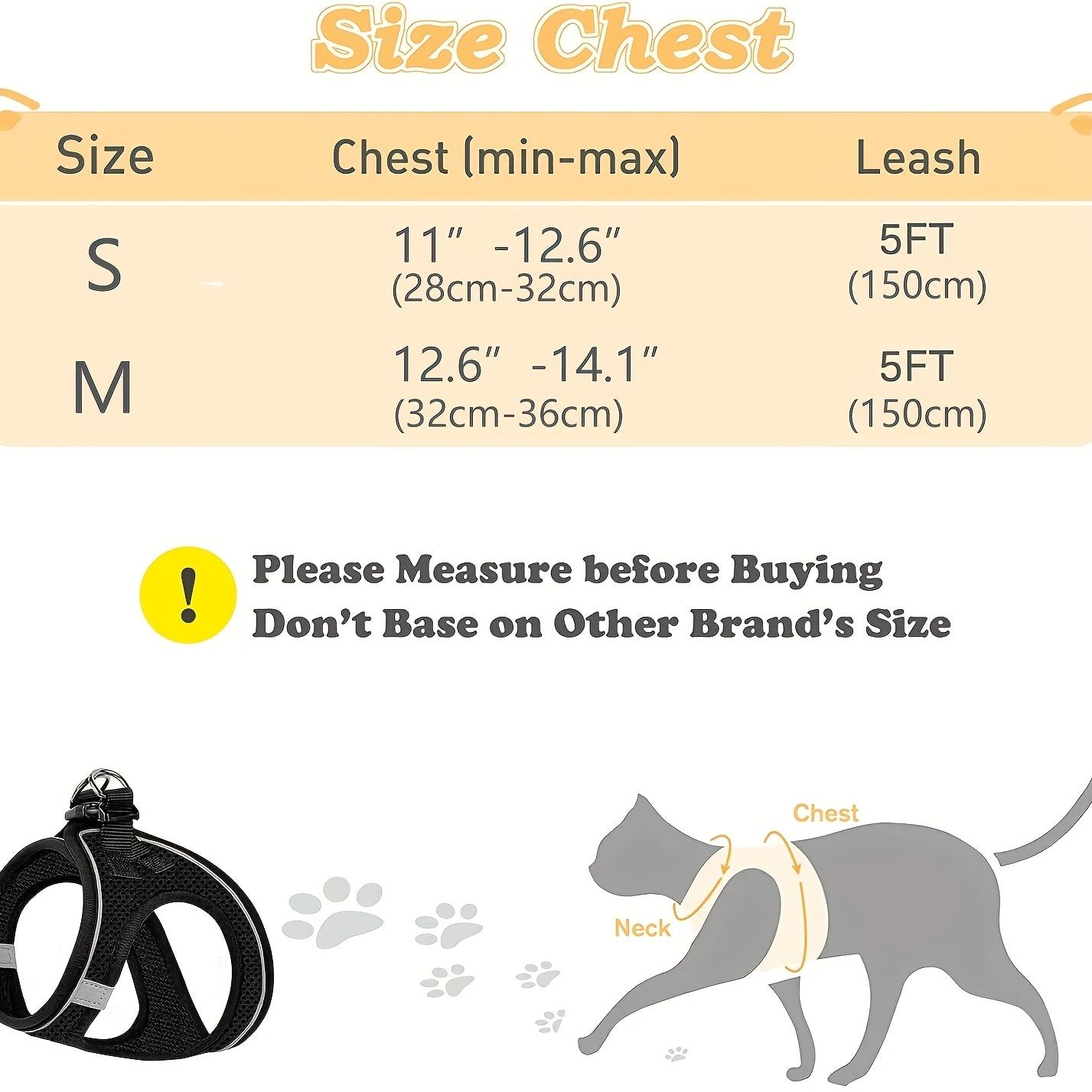 Escape-Proof Cat Harness and Leash Set with Reflective Soft Mesh Vest for Safe view 11
