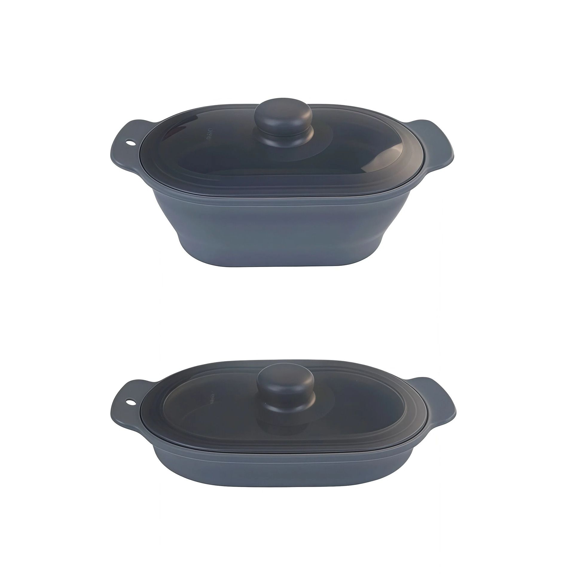 Foldable Food-Grade Silicone Steamer Pot with Lid and Steamer Rack — image 1