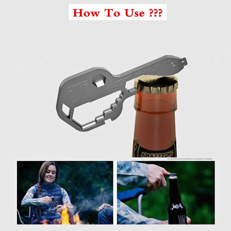 Portable Key-Shaped Multifunctional Tool with Wrench Bottle Opener Ruler File view 7