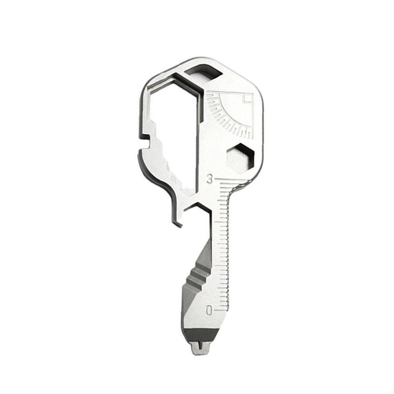 Portable Key-Shaped Multifunctional Tool with Wrench Bottle Opener Ruler File view 9
