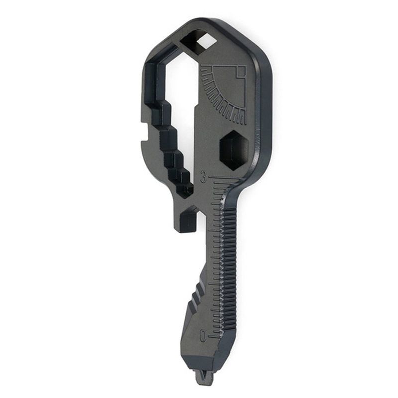 Portable Key-Shaped Multifunctional Tool with Wrench Bottle Opener Ruler File view 10