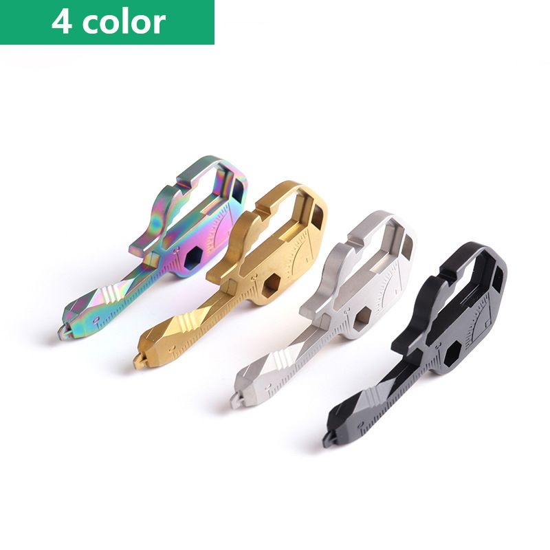 Portable Key-Shaped Multifunctional Tool with Wrench Bottle Opener Ruler File view 8